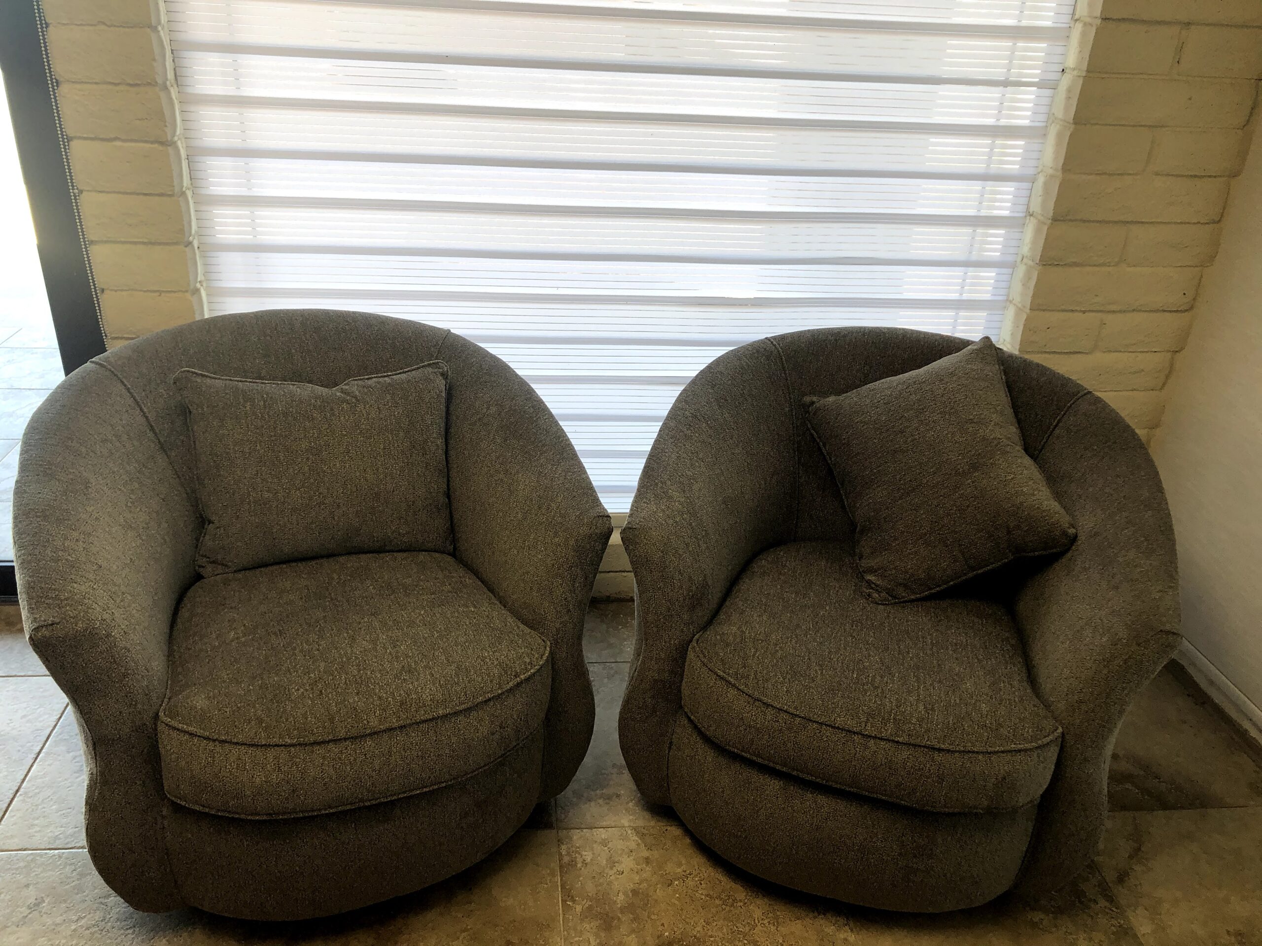 Grey Swivel Chairs $300.00